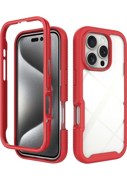 iPhone 16 Pro Düşme Önleyici Pc+Tpu Telefon Kılıfı (Yurt Dışından)