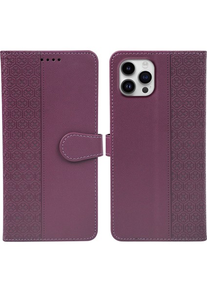 iPhone 16 Pro Max Manyetik Tokalı Deri Telefon Kılıfı (Yurt Dışından)