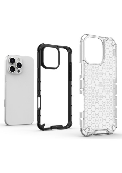 iPhone 16 Pro Petek Şekli Pc+Tpu Telefon Kapağı (Yurt Dışından)