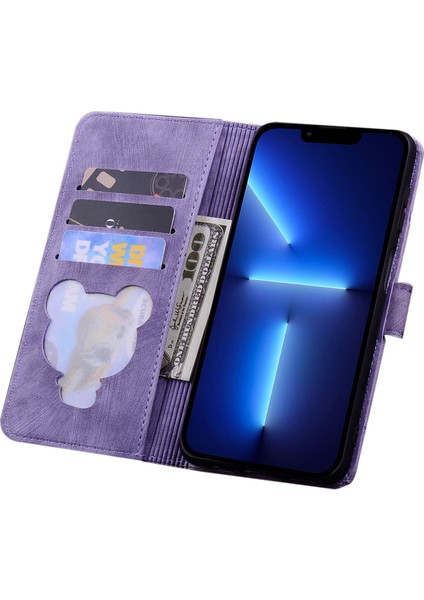 iPhone 16 Plus Kartlıklı Cüzdanlı Deri Telefon Kılıfı (Yurt Dışından)