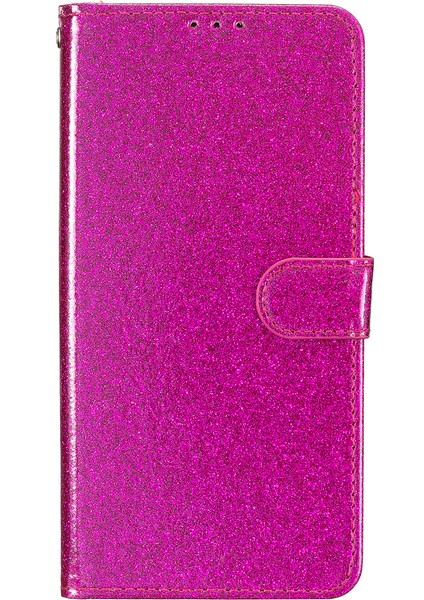 iPhone 16 Plus Pu Deri Cüzdan Katlanır Stand Glitter Telefon Kapağı (Yurt Dışından)