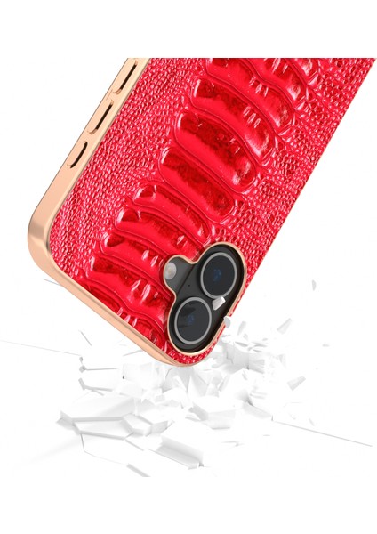 iPhone 16 Plus Galvanik Kenar Timsah Dokusu Hakiki Inek Derisi+Tpu+Pc Telefon Kapağı (Yurt Dışından) indirimleri