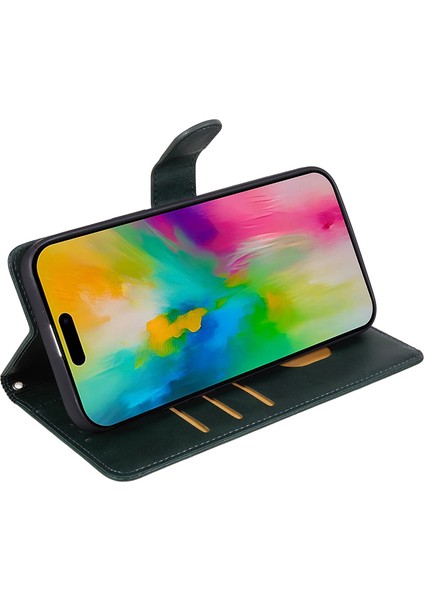 iPhone 16 Pro Max Dana Dokulu Deri Telefon Kılıfı (Yurt Dışından)