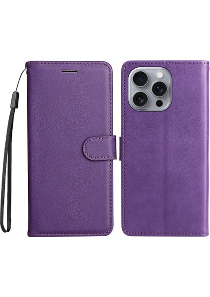 iPhone 16 Pro Max Cüzdan Deri Çevirmeli Telefon Kapağı (Yurt Dışından)