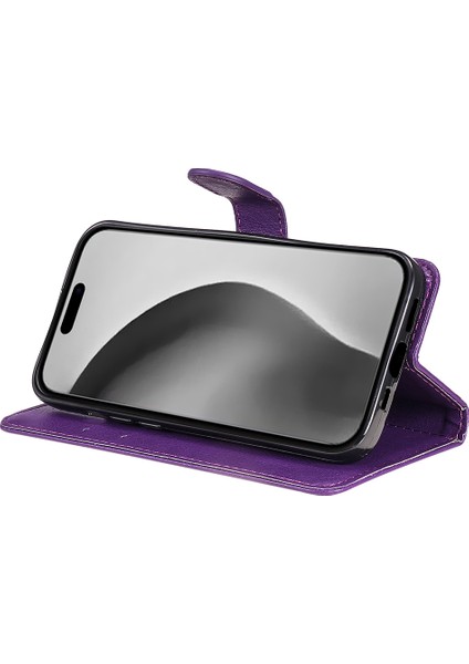 iPhone 16 Pro Max Cüzdan Deri Çevirmeli Telefon Kapağı (Yurt Dışından)