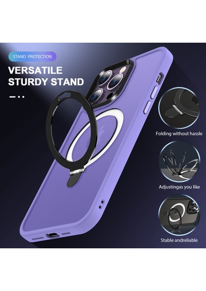 iPhone 16 Pro Max Magsafe ile Uyumlu Kickstand Telefon Kılıfı (Yurt Dışından)
