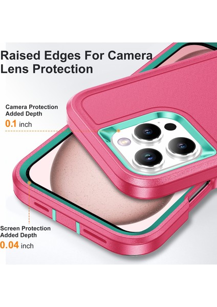 iPhone 16 Pro Pc+Silikon+Eva Destekli Koruyucu Telefon Kılıfı (Yurt Dışından) indirimleri