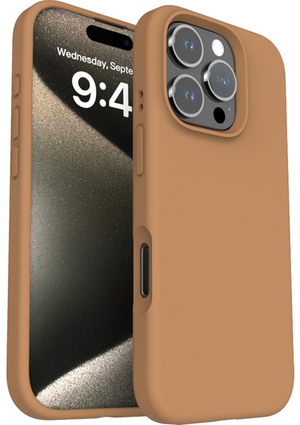 iPhone 16 Pro Max Manyetik Pc+Sıvı Silikon Çizilmez Telefon Kapağı (Yurt Dışından)