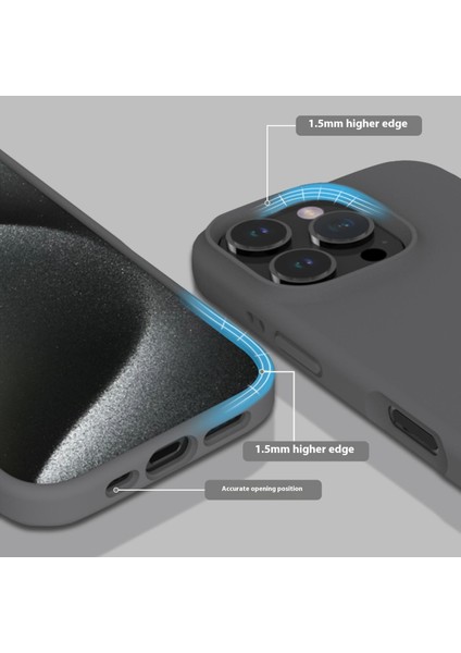 iPhone 16 Pro Max Manyetik Pc+Sıvı Silikon Çizilmez Telefon Kapağı (Yurt Dışından)