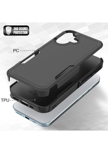 iPhone 16 Pc+Tpu Darbeye Dayanıklı Telefon Kılıfı (Yurt Dışından) fiyatları