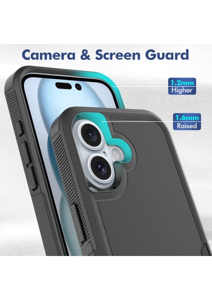 iPhone 16 Pc+Tpu Darbeye Dayanıklı Telefon Kılıfı (Yurt Dışından) fırsatları