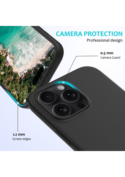 iPhone 16 Pro Darbeye Dayanıklı Sıvı Silikon Yumuşak Astarlı Telefon Kapağı (Yurt Dışından) fiyatları