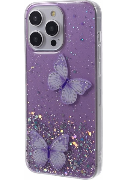 iPhone 16 Pro Epoksi Tpu Parıltılı Parıltılı Yıldız Telefon Kapağı (Yurt Dışından)