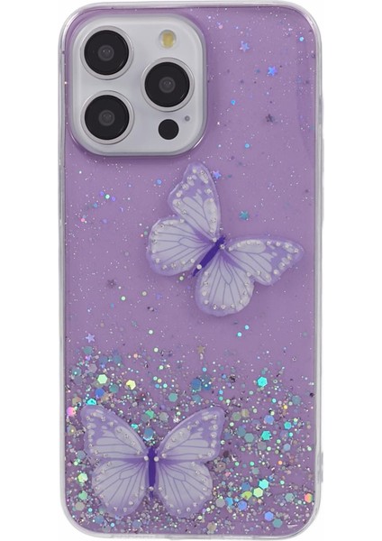 iPhone 16 Pro Epoksi Tpu Parıltılı Parıltılı Yıldız Telefon Kapağı (Yurt Dışından)