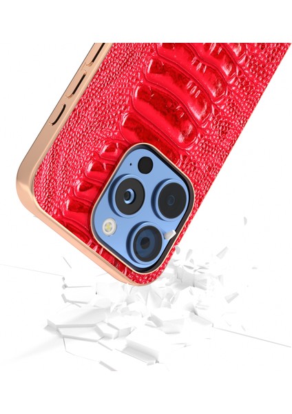iPhone 16 Pro Galvanik Kenar Timsah Dokusu Hakiki Inek Derisi+Tpu+Pc Telefon Kapağı (Yurt Dışından) indirimleri