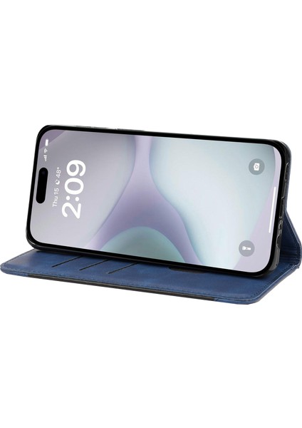 iPhone 16 Pu Deri Darbeye Dayanıklı Koruma Cüzdan Telefon Kapağı (Yurt Dışından)