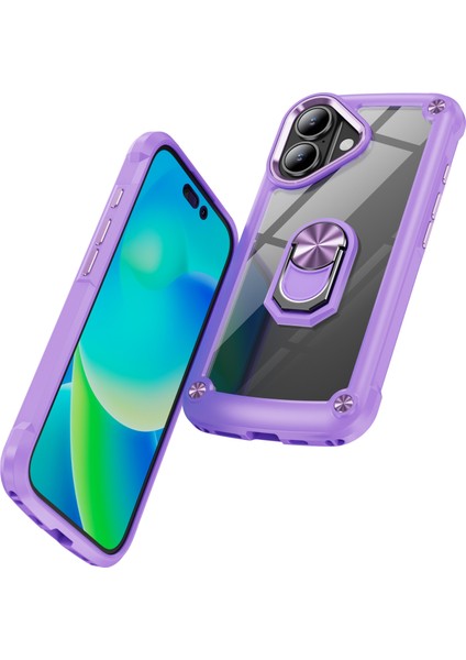 iPhone 16 Alaşım Lens Çerçevesi Pc + Tpu Kickstand Telefon Arka Kapağı (Yurt Dışından) fiyatları