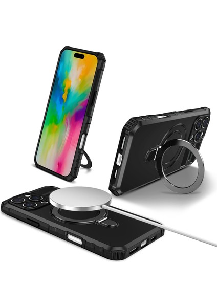 iPhone 16 Pro Max Manyetik Pc+Tpu Düşmeye Lı Koruyucu Kapak (Yurt Dışından)