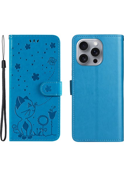 iPhone 16 Pro Max Deri Pu Deri Telefon Kılıfı (Yurt Dışından)