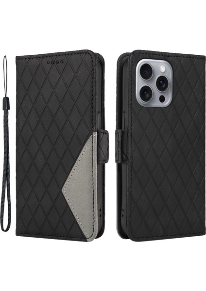 iPhone 16 Pro Max Pu Deri Cüzdan Telefon Kılıfı (Yurt Dışından)