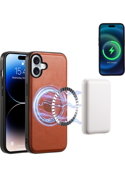iPhone 16 Plus Manyetik Hibrit Tpu+Pc Telefon Kılıfı (Yurt Dışından)