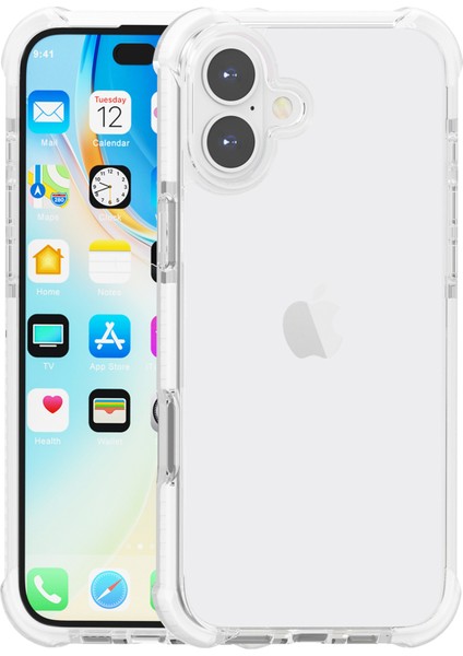 iPhone 16 Plus Şeffaf Telefon Kılıfı Tpu+Tpe+Pc Telefon Kapağı (Yurt Dışından)