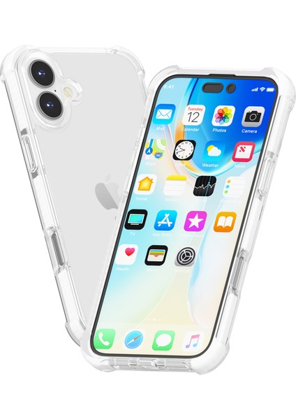 iPhone 16 Plus Şeffaf Telefon Kılıfı Tpu+Tpe+Pc Telefon Kapağı (Yurt Dışından) modelleri
