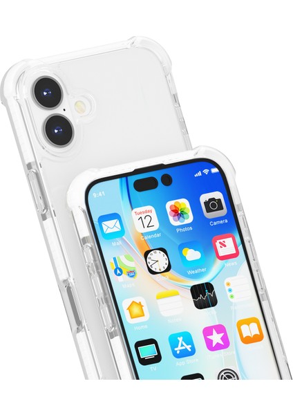 iPhone 16 Plus Şeffaf Telefon Kılıfı Tpu+Tpe+Pc Telefon Kapağı (Yurt Dışından) fırsatları