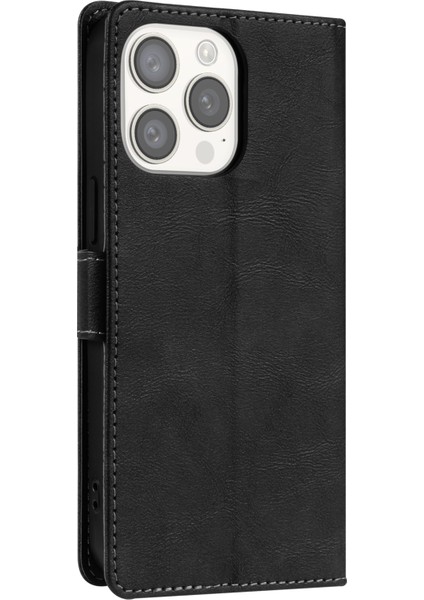 iPhone 16 Pro Max Pu Deri Cüzdan Telefon Kılıfı (Yurt Dışından)