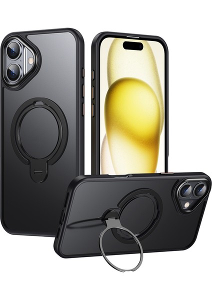 iPhone 16 Kickstand Mat Arka Kapak Magsafe ile Uyumlu (Yurt Dışından)