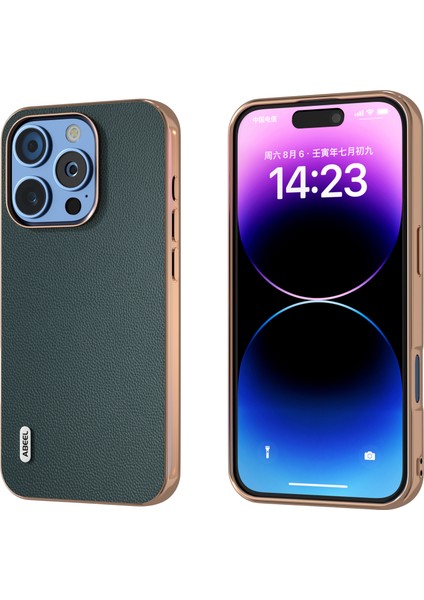 iPhone 16 Pro Max Galvanik Hakiki Inek Deri Pc Telefon Kapağı (Yurt Dışından)