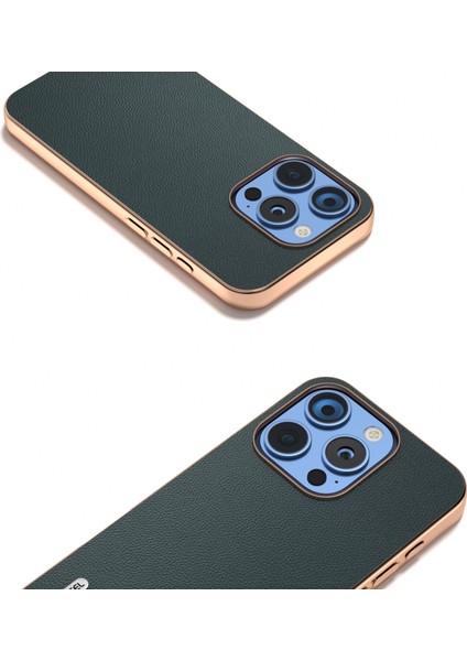 iPhone 16 Pro Max Galvanik Hakiki Inek Deri Pc Telefon Kapağı (Yurt Dışından)