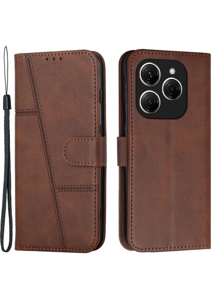 Tecno Spark 20 Pro Deri Kılıf Cüzdan Telefon Kapağı Manyetik Toka (Yurt Dışından)