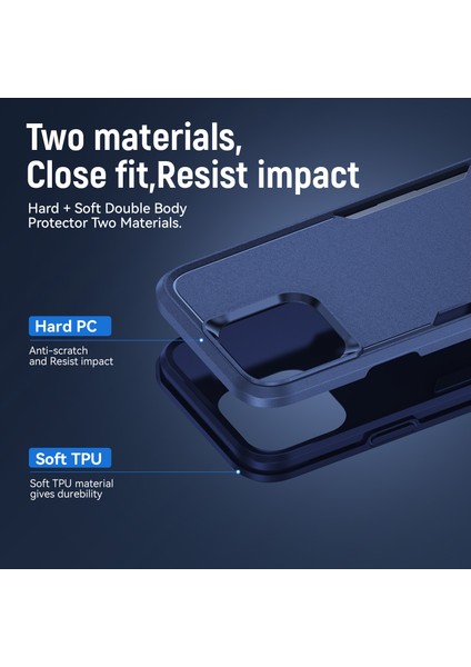 iPhone 16 Pro Max Pc+Tpu Askeri Sınıf Damla Koruyucu Telefon Kılıfı (Yurt Dışından)