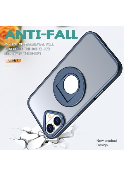 iPhone 16 Magsafe Döner Destek Standı Tpu+Pc Şeffaf Arka Telefon Kapağı ile Uyumlu (Yurt Dışından) modelleri