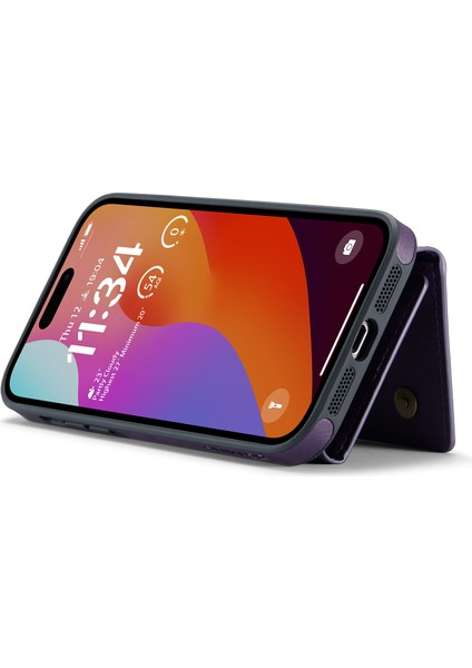 iPhone 16 Pro Max Çıkarılabilir Manyetik Deri Telefon Kapağı (Yurt Dışından)