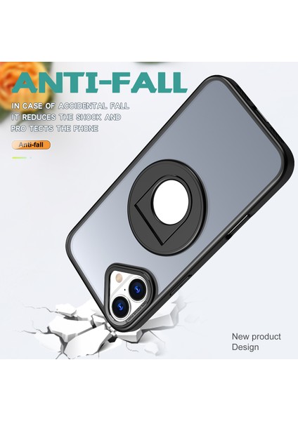 iPhone 16 Magsafe Döner Destek Standı Tpu+Pc Şeffaf Arka Telefon Kapağı ile Uyumlu (Yurt Dışından) modelleri