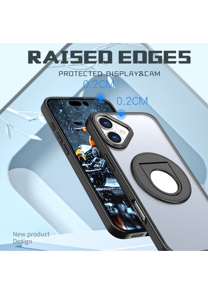 iPhone 16 Magsafe Döner Destek Standı Tpu+Pc Şeffaf Arka Telefon Kapağı ile Uyumlu (Yurt Dışından) indirimleri