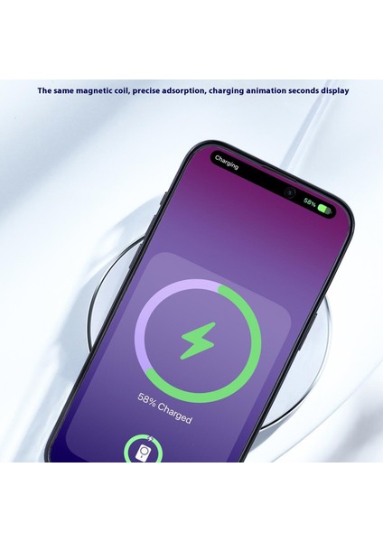 iPhone 16 Pro Max Manyetik Bling Yapay Temizle Tpu + Pc Telefon Kapağı (Yurt Dışından)