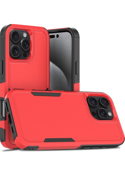 iPhone 16 Pro Max Arada Pc+Tpu Darbeye Dayanıklı Telefon Kılıfı (Yurt Dışından)