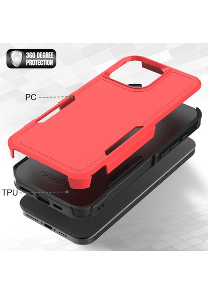 iPhone 16 Pro Max Arada Pc+Tpu Darbeye Dayanıklı Telefon Kılıfı (Yurt Dışından)