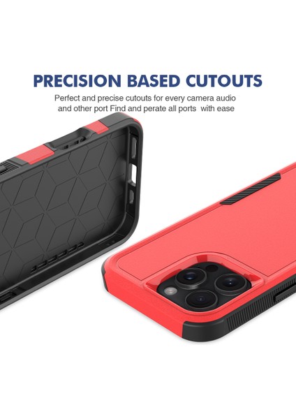 iPhone 16 Pro Max Arada Pc+Tpu Darbeye Dayanıklı Telefon Kılıfı (Yurt Dışından)