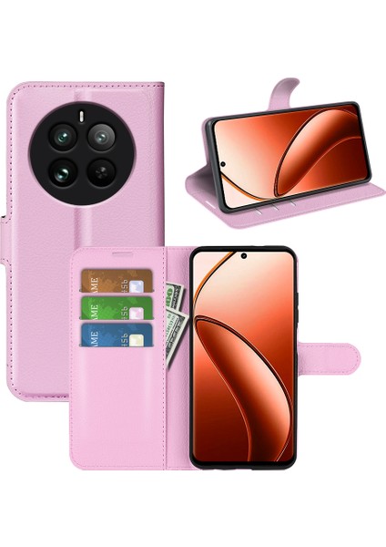 Realme 12 Pro/12 Pro Plus 5g Kılıf Litchi Doku Pu Deri Çizilmez Telefon Kapağı (Yurt Dışından)
