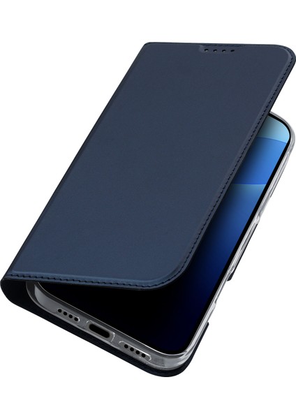 iPhone 16 Pro Kart Tutucu Pu Deri Kapaklı Telefon Kapağı (Yurt Dışından)