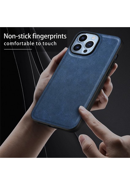 iPhone 16 Pro Max Retro Pu Deri Kaplamalı Pc+Tpu Telefon Kapağı (Yurt Dışından)
