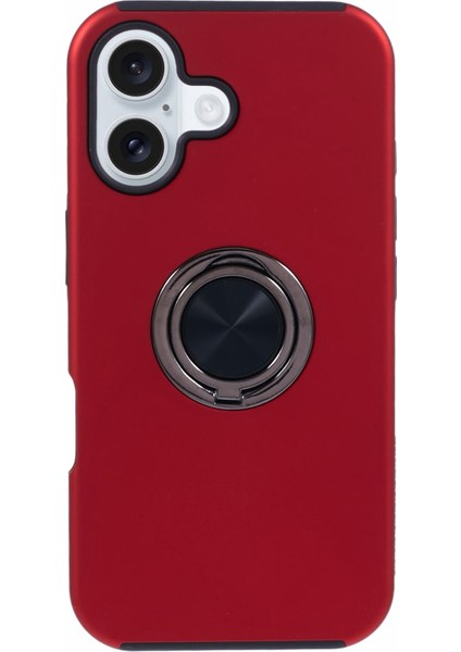 iPhone 16 Döner Destekli Düşmeyi Önleyici Pc+Tpu Koruyucu Kapak (Yurt Dışından)