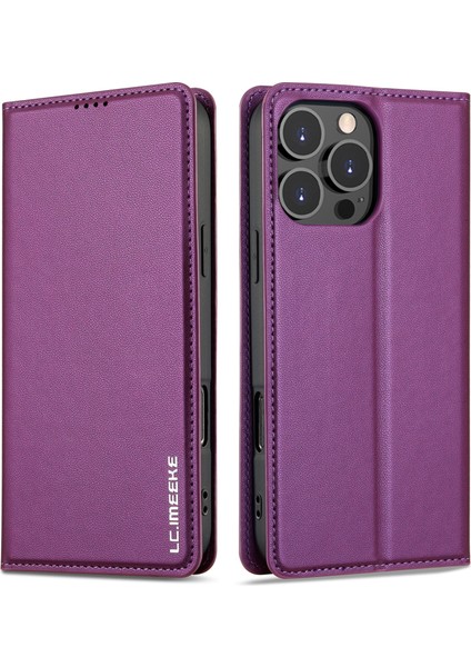 iPhone 16 Pro Pu Deri Cüzdan Standı Koruyucu Telefon Kapağı (Yurt Dışından)