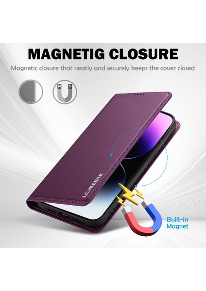 iPhone 16 Pro Pu Deri Cüzdan Standı Koruyucu Telefon Kapağı (Yurt Dışından)