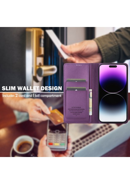 iPhone 16 Pro Pu Deri Cüzdan Standı Koruyucu Telefon Kapağı (Yurt Dışından)