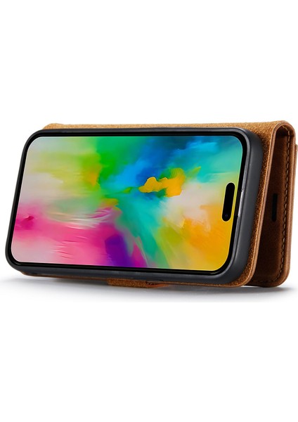 iPhone 16 Pro Çıkarılabilir Bölünmüş Deri Telefon Kapağı (Yurt Dışından)